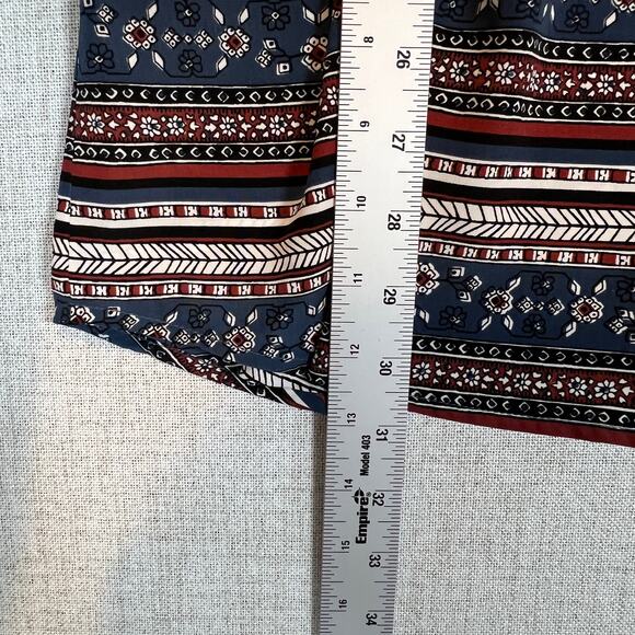 Athleta Medallion Dunes Tank Top Women's L Tie Racer Back Boho Keyhole Tassels - Picture 9 of 12